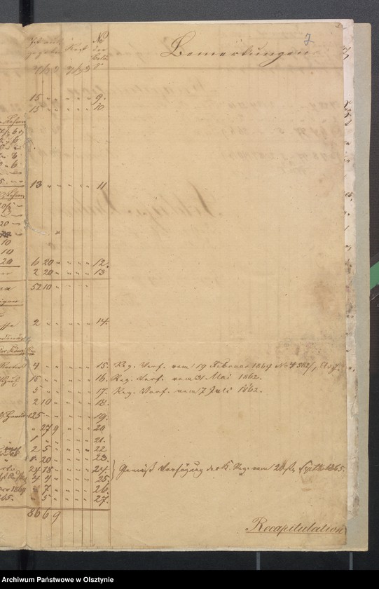 image.from.unit.number "Rechnung des Kirchspiels Schul-Kasse zu Widminnen"