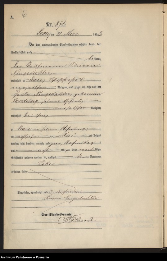 Obraz 9 z jednostki "Księga urodzeń t. III"