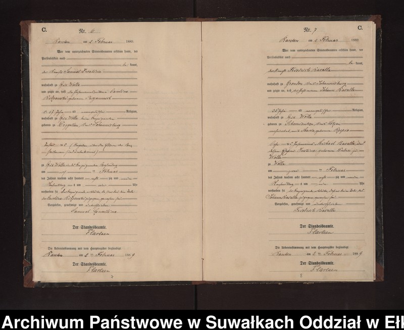 image.from.unit.number "Sterbe-Neben-Register des Preussischen Standes-Amtes Neuhoff Kreis Loetzen"
