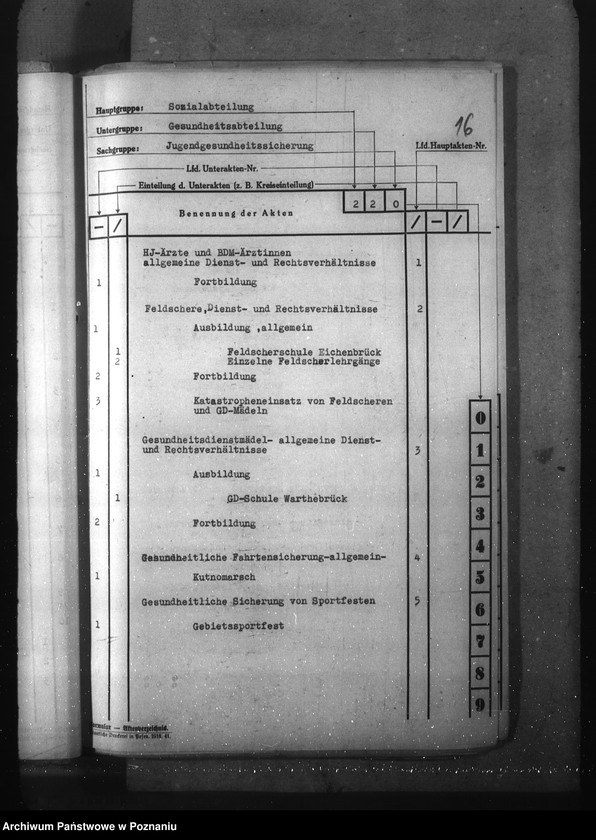 Obraz 20 z jednostki "Wykaz akt dla wydziału Gesundheitswesen und Volkspflege"