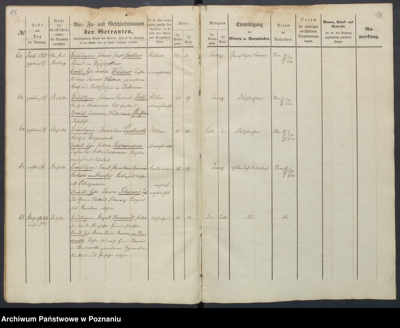 Obraz 13 z jednostki "Duplikat des Trauungs, Tauf und Begraebnissregister"