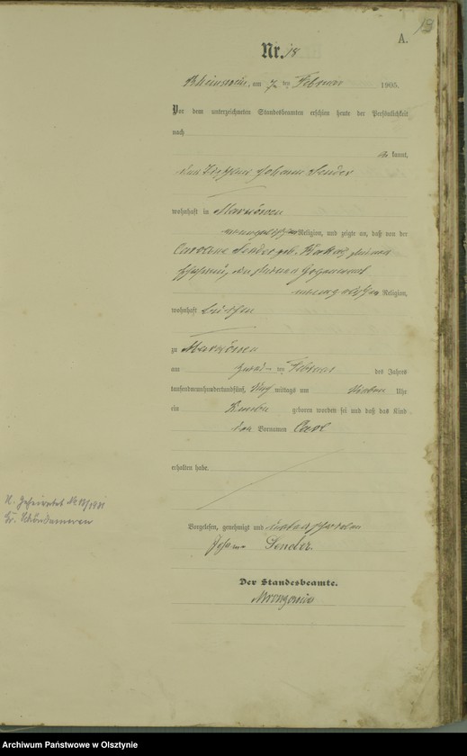 image.from.unit.number "Geburts-Haupt-Register Nr 1 - 129"