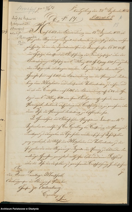 image.from.unit.number "Acta des [21]ten Provinzial-Landtages der Stände des Königreichs Preußen Wahlen"