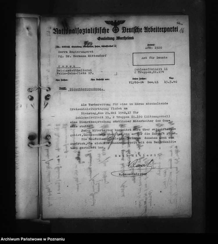 Obraz 20 z jednostki "Erfassung und Überprüfung der Beamten"