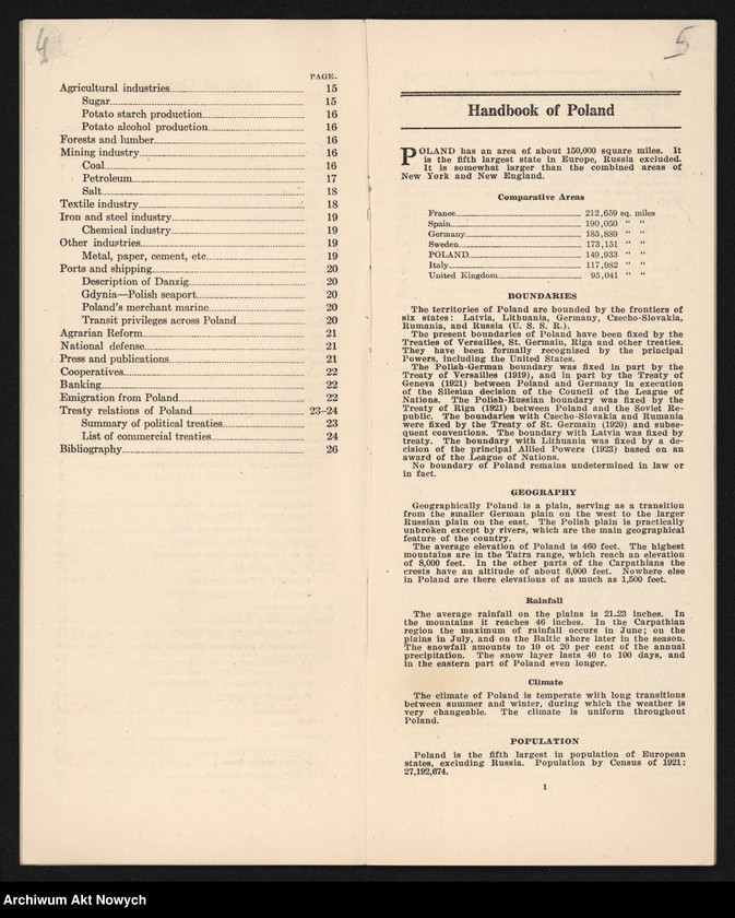 image.from.unit.number "A. Handbook of Poland, 1925 (prospekt)"