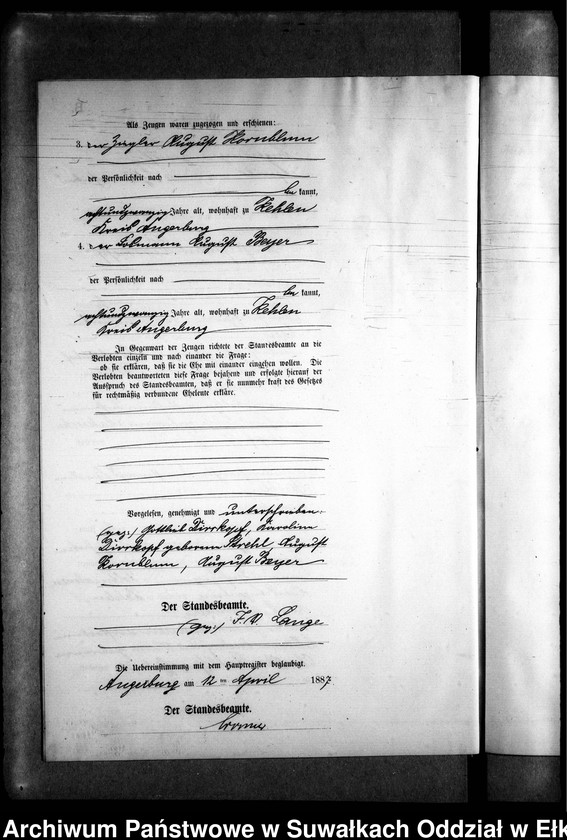 image.from.unit.number "Heiraths-Neben-Register des Preussischen Standes-Amtes Kehlen Kreis Angerburg"