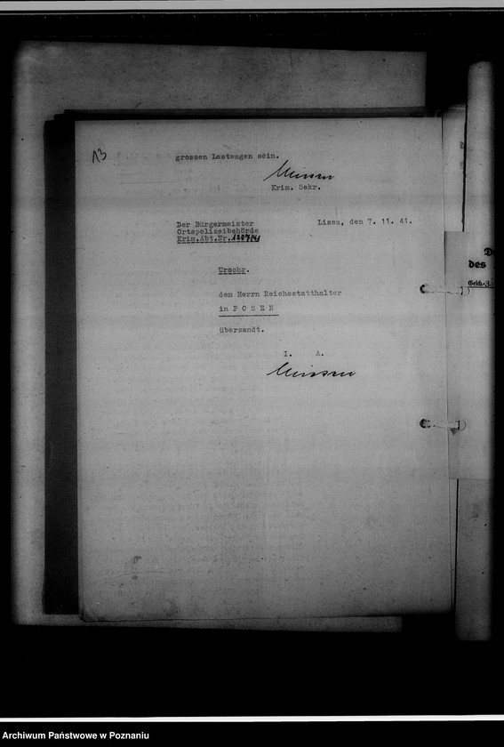 Obraz 17 z jednostki "Einziehungsprotokolle [ksiąg kościelnych] Kreis Lissa [powiat leszczyński]"