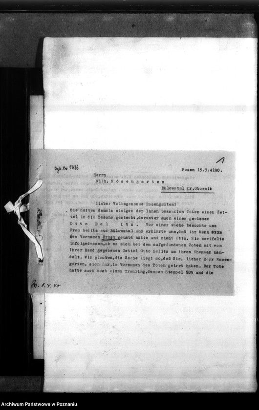 Obraz 5 z jednostki "Ernst Belitz Bülowstal, Kreis Obornik (Oborniki)"