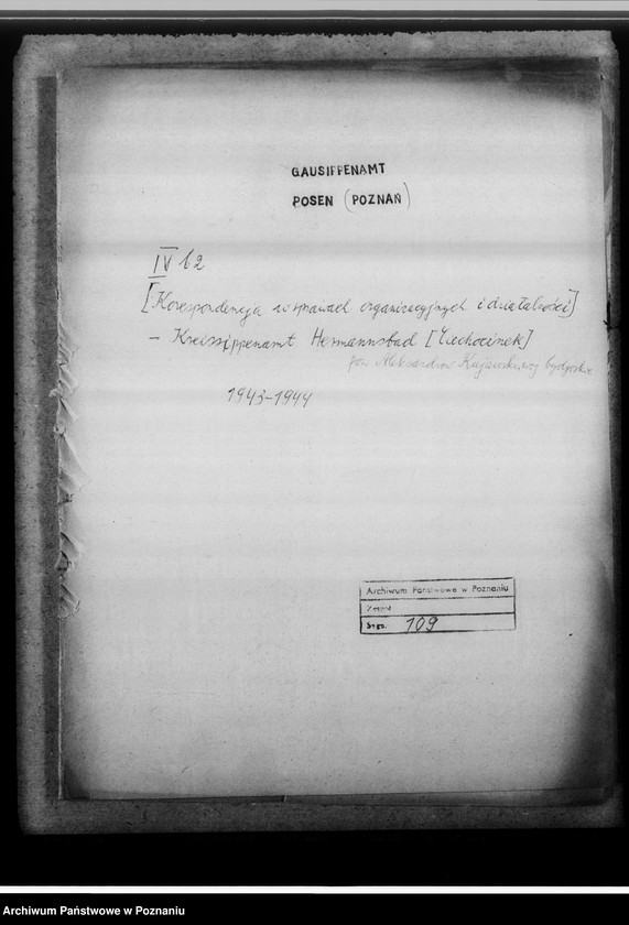 Obraz 4 z jednostki "[Korespondencja w sprawach organizacyjnych i działalności], Kreissippenamt Hermannsbad [Ciechocinek, powiat Aleksandrów Kujawski, województwo bydgoskie]"