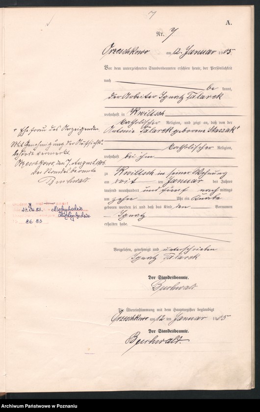 Obraz 10 z jednostki "Geburts-Neben-Register"