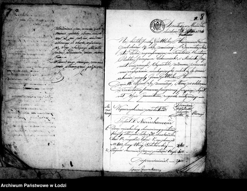 Obraz 9 z jednostki "Akta tyczące się spisu inwentarzy i rad familijnych"