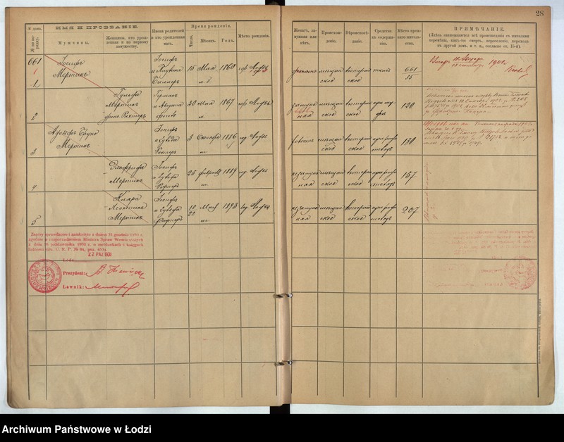 Obraz 16 z jednostki "[Księga ludności stałej m. Łodzi guberni piotrkowskiej nr domu 661-673]"