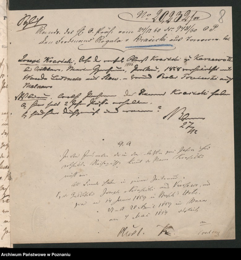 Obraz 10 z jednostki "A. betr. Familie von Krasicki"