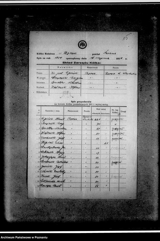 Obraz 19 z jednostki "Protokoły zebrań, sprawozdania roczne, sprawy członkostwa, korespondencja"