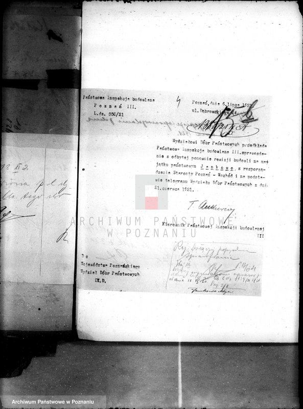 Obraz 8 z jednostki "Sprawy budowlane majątku państwowego Jankowo-Młyn"