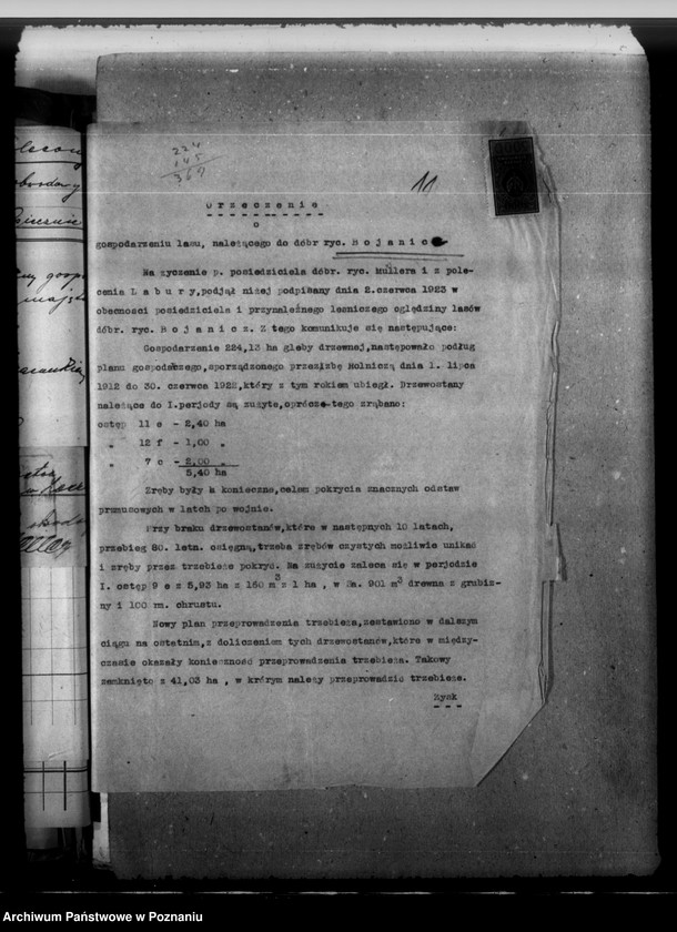 Obraz 15 z jednostki "Majętność leśna Górzno-Bojanice powiat leszczyński"