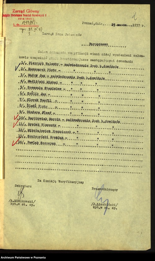 Obraz 5 z jednostki "Parzęczewo, powiat Kościan - akta koła."