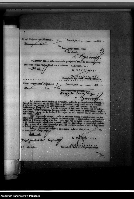 image.from.unit.number "Zatwierdzenie zakładu przemysłowego /fabryki musztardy/ Szmytkiewicz i Spółka w Poznaniu"