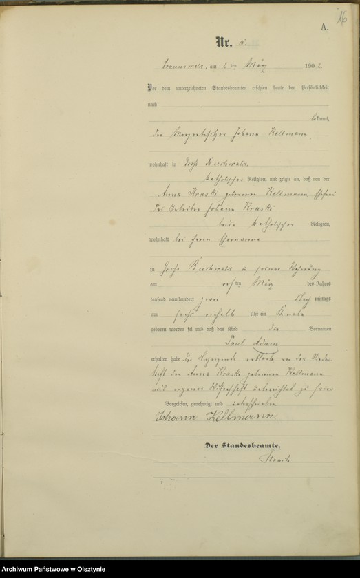 image.from.unit.number "Geburts-Haupt-Register Nr 1 - 71"