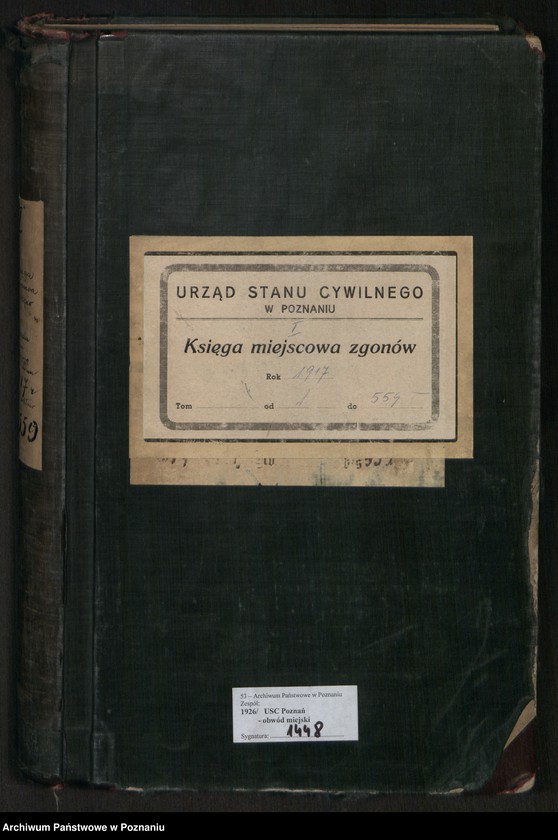 Obraz 2 z jednostki "Księga miejscowa zgonów tom I [Rejestr główny zgonów]"