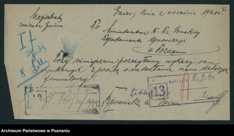 Obraz 17 z jednostki "[Wykaz cen rynkowych artykułów pierwszej potrzeby w poszczególnych miastach Województwa Pomorskiego za miesiąc sierpień 1920 roku]"