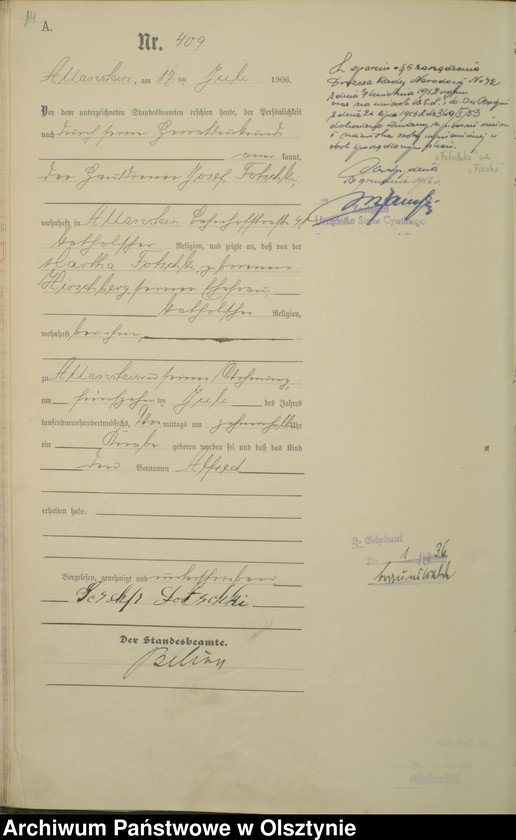 image.from.unit.number "Geburts-Haupt-Register Tom II, Nr 398-778"