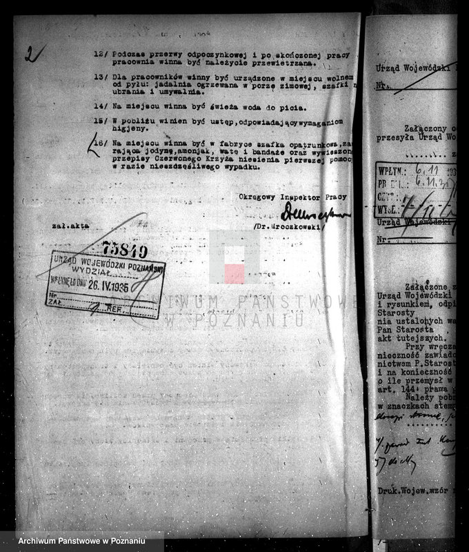 Obraz 6 z jednostki "Zatwierdzenie zakładu przemysłowego /fabryki farb/ Firmy H. Perek w Lesznie"