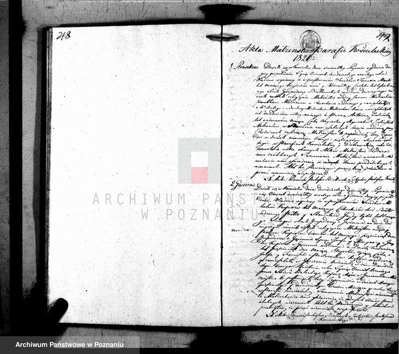 Obraz 19 z jednostki "Akta urodzeń, małżeństw i zejścia"