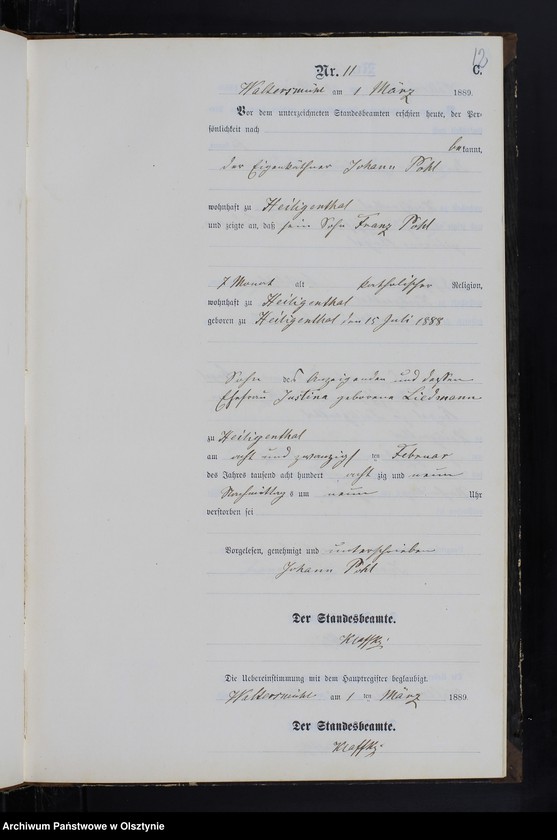 image.from.unit.number "Sterbe-Neben-Register Nr 1 - 43"