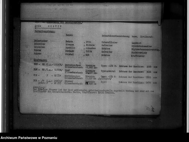 Obraz 17 z jednostki "Verwaltungspersonal. Unbedingt kriegswichtige Stellungen"