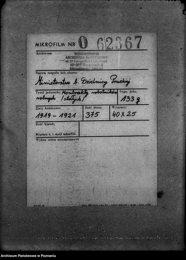 Obraz 2 z jednostki "Kontrakty robotników rolnych [stałych]"