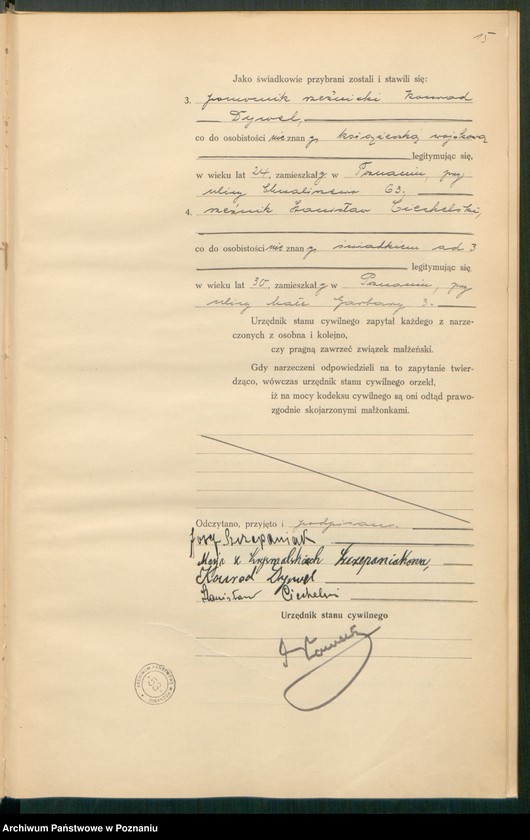 Obraz 17 z jednostki "Księga miejscowa małżeństw tom I [Rejestr główny małżeństw]"