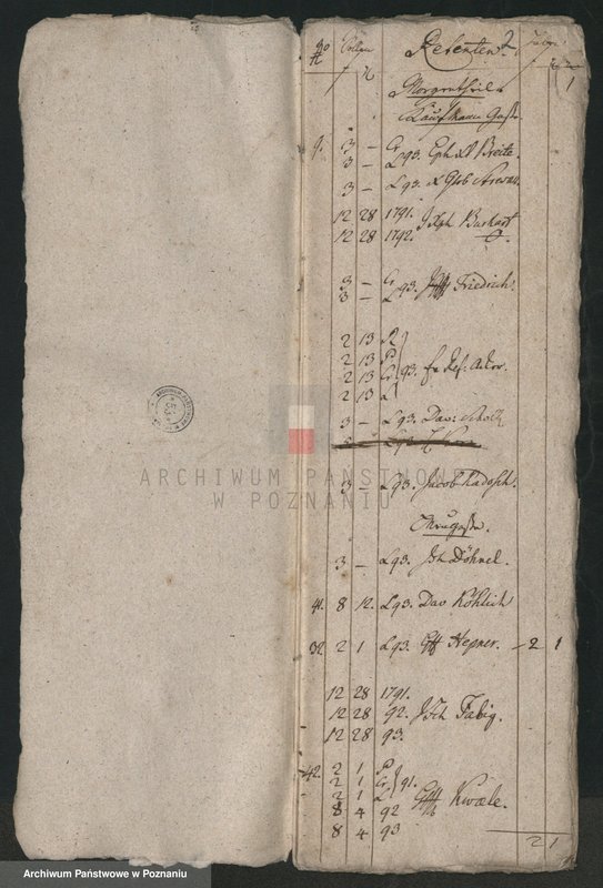 Obraz 3 z jednostki "Retentenlisten und Generallisten; język niemiecki"