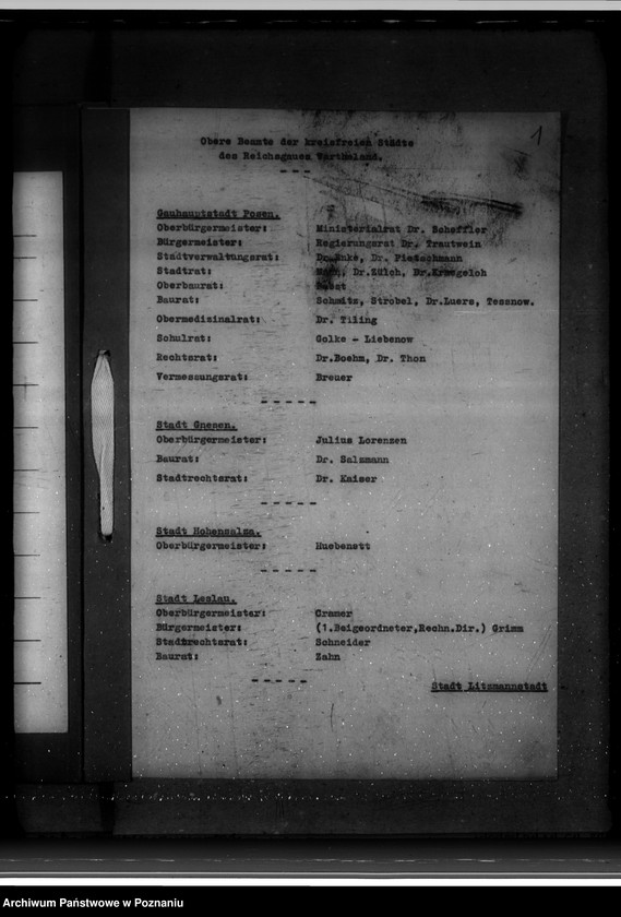 Obraz 5 z jednostki "Erfassung und Überprüfung der Beamten und Angestellten der kommunalen Behörden"