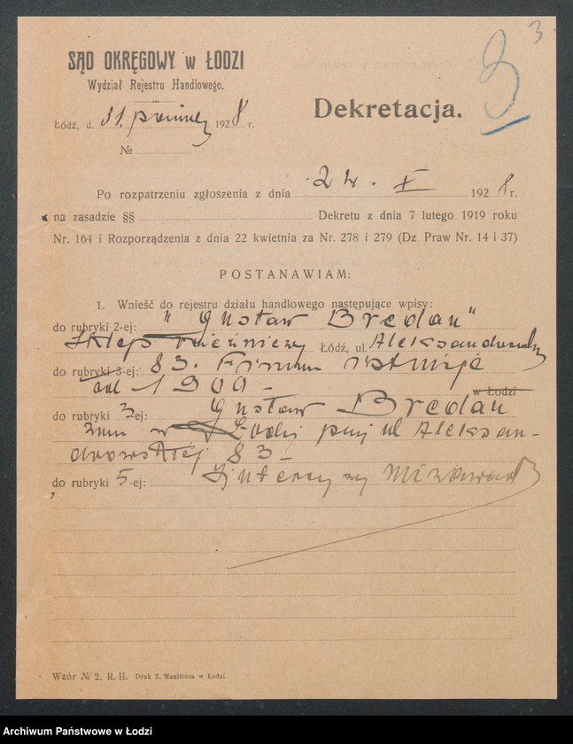 image.from.unit.number "Gustaw Bredan – sklep rzeźniczy"