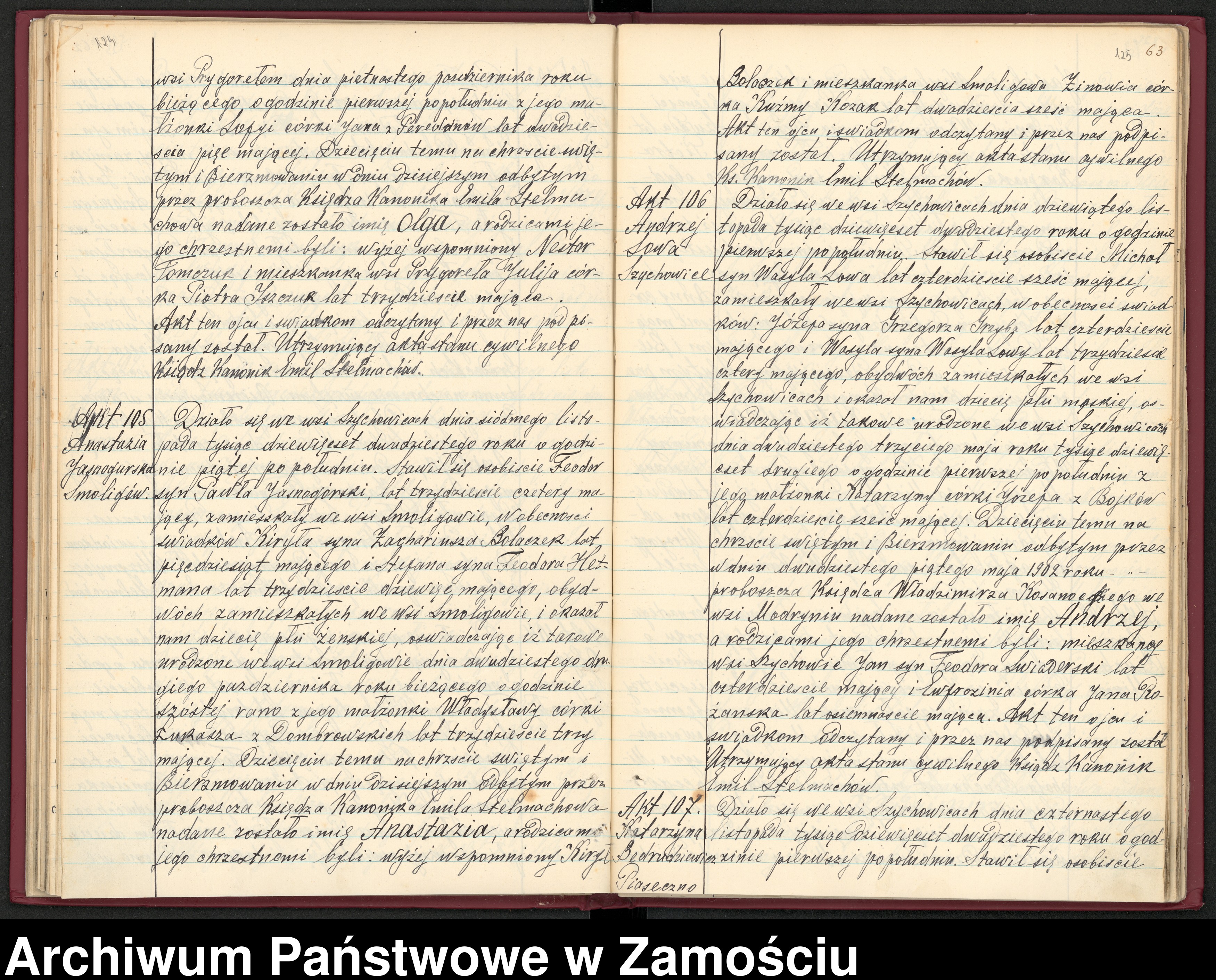 Skan z jednostki: Akta urodzeń