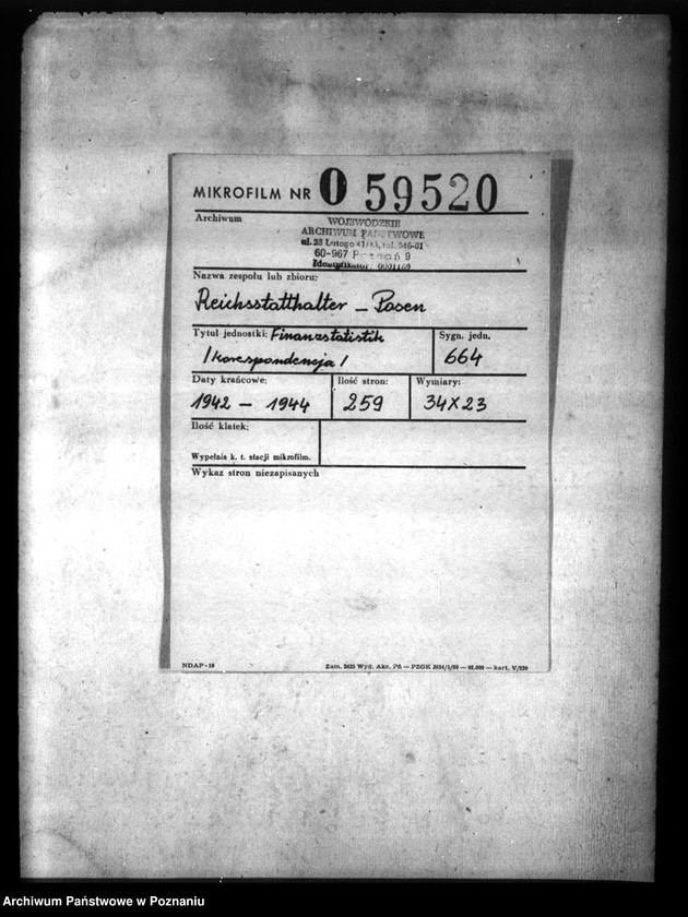 Obraz 2 z jednostki "Finanzstatistik (korespondencja)"