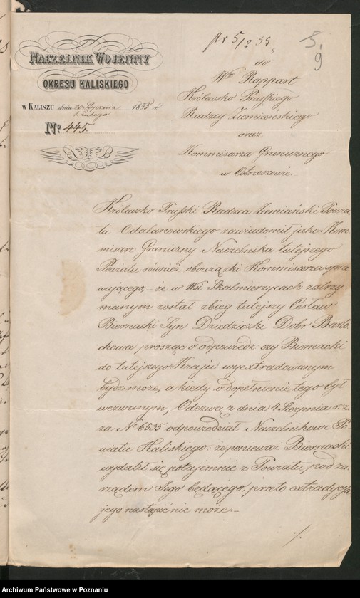 Obraz 12 z jednostki "A. betr. den polnischen Überläufer Franz Betka aus Trzcinica und Czeslaus von Biernacki aus Małkow"