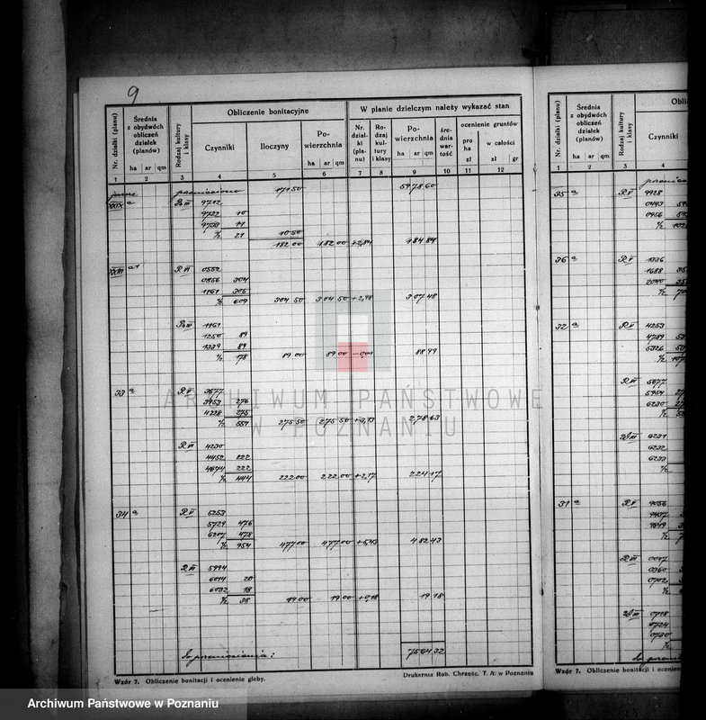 Obraz 13 z jednostki "Obliczenie bonitacji do planu dzielczego majątku Trzeciewnica wyrzyskiego"