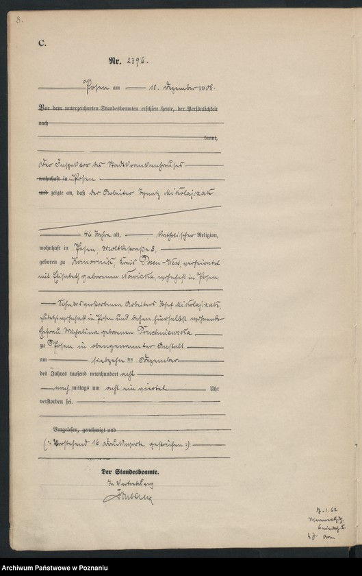 Obraz 10 z jednostki "Księga miejscowa zgonów tom V [Rejestr główny zgonów]"