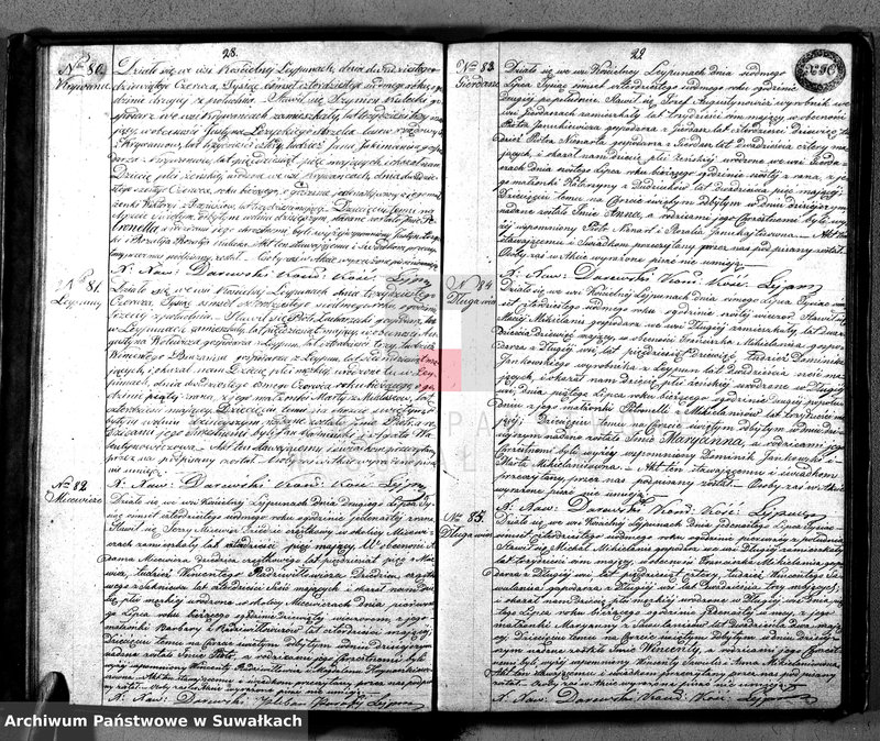 Obraz 17 z jednostki "Księga Duplikat Aktów Urodzonych, Zaślubionych i Umarłych w Parafij Leypuńskiey za Rok 1847"