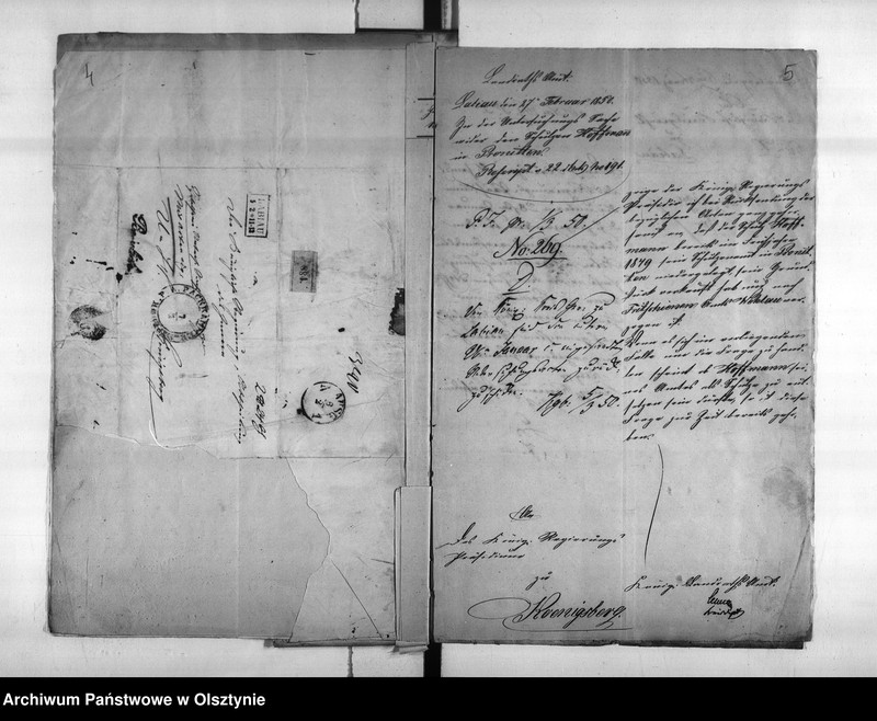 image.from.unit.number "Disciplinar-Untersuchung gegen den Schulzen Hoffmann in Pronitten Kreis Labiau"