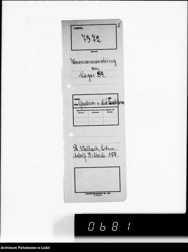 Obraz 12 z jednostki "F-ma St.Weilbach Litzmannstadt II Warenverwertung an den Juden Ältesten. 300 Stck.Teppiche"