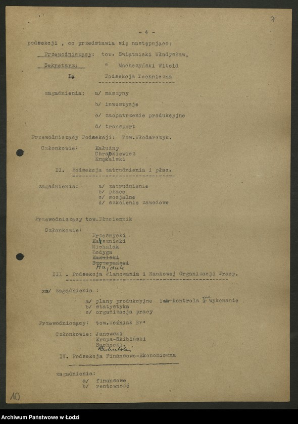 Obraz 8 z jednostki "Sekcja Włókiennicza-protokoły posiedzeń, sprawozdania"