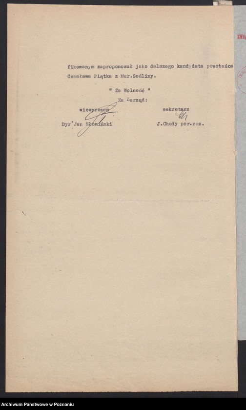 Obraz 12 z jednostki "Murowana Goślina, powiat Oborniki - akta koła."