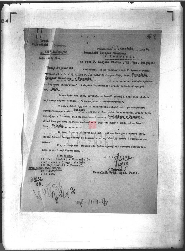 Obraz 14 z jednostki "/Poznański Związek Okręgowy Szachowy/"