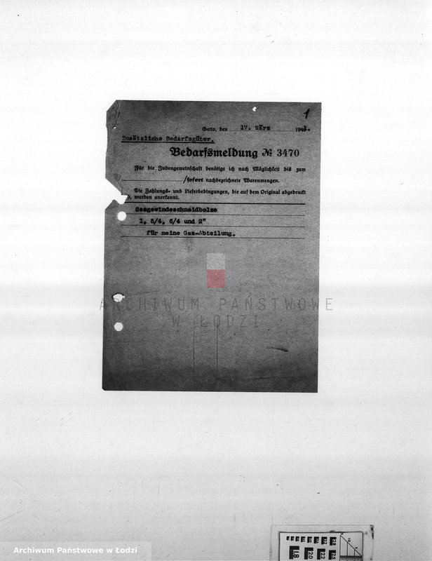 Obraz 4 z jednostki "Bedarfsmeldungen [Skierowane do GV zapotrzebowania na surowce, materiały, narzędzia, maszyny itp. potrzebne resortom pracy do produkcji; zamówienia żywności, lekarstw]"