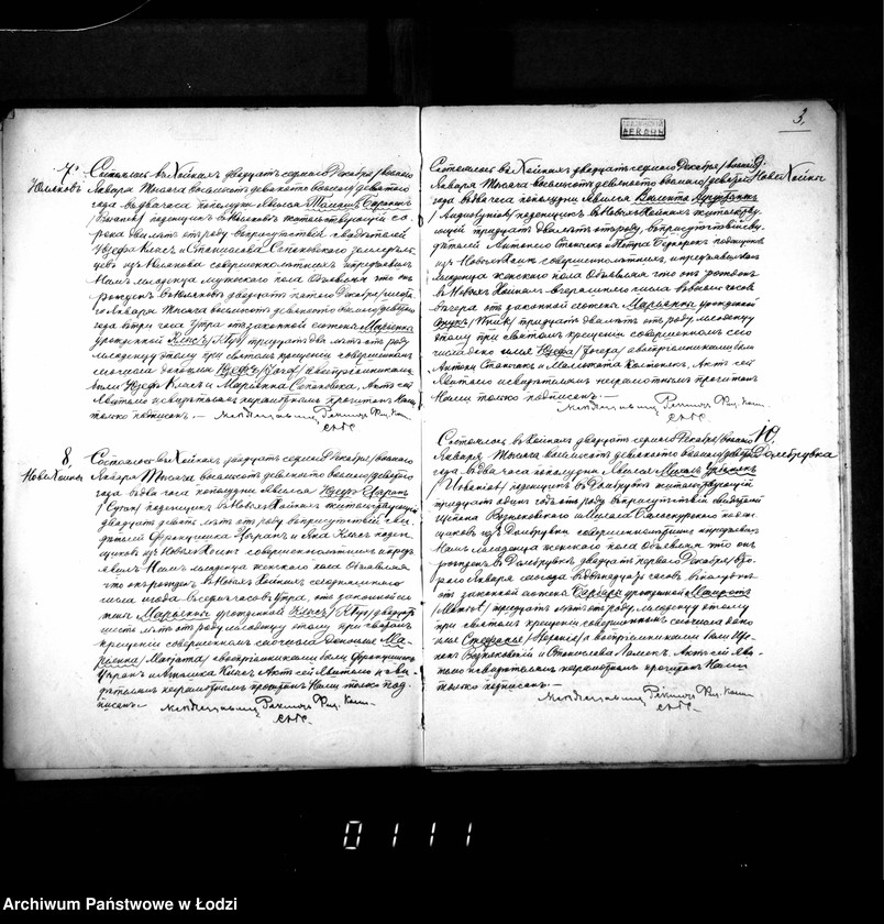 Obraz 7 z jednostki "Akta urodzeń, małżeństw i zgonów"