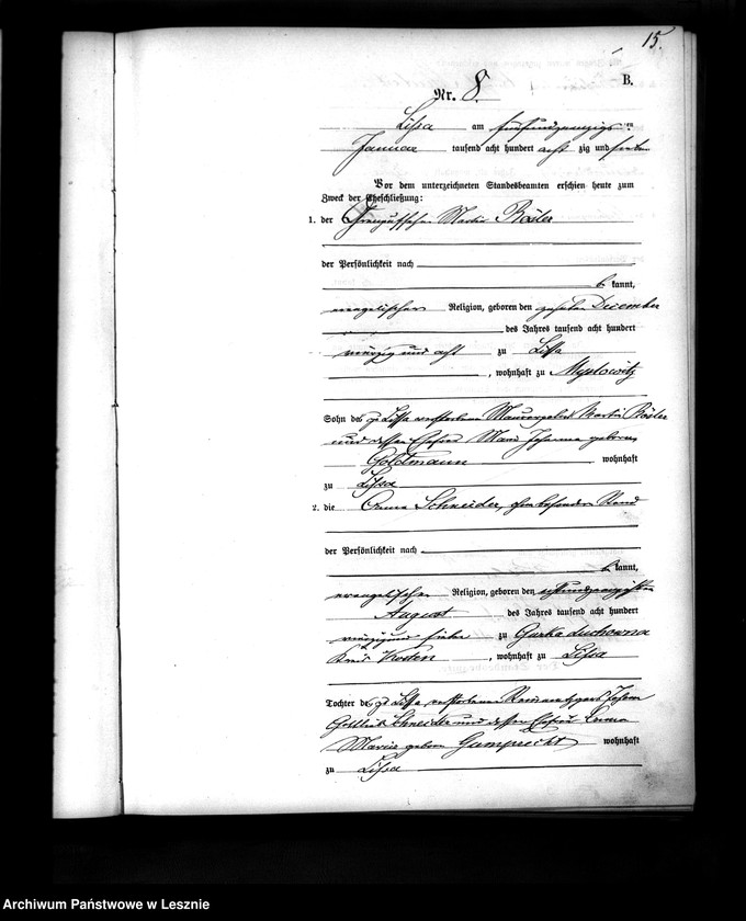 Obraz 18 z jednostki "[Księga małżeństw]"