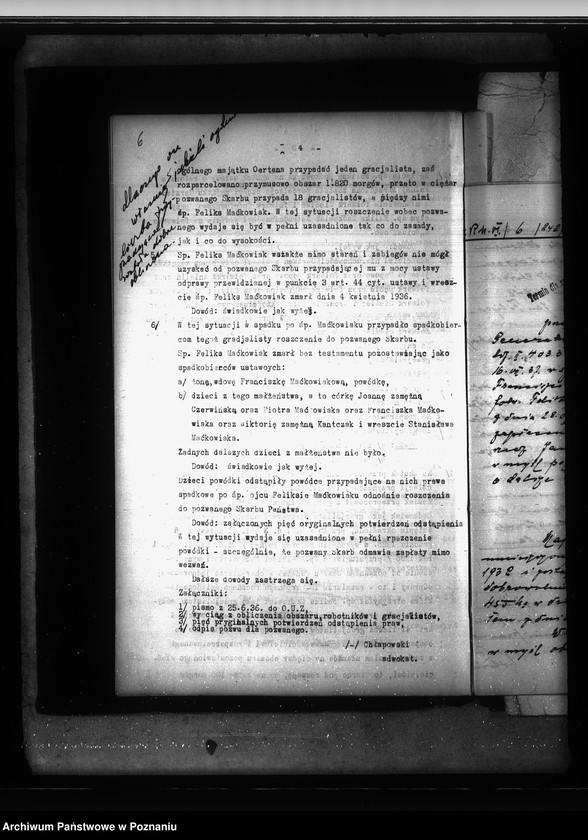 Obraz 10 z jednostki "Franciszka Maćkowiaka c/a Skarb Państwa odprawa z art. 44 Pępowo powiatu gostyńskiego"